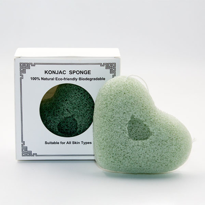 Facial Cleanser 100% Natural Green Tea Konjac Sponge for Facial Cleansing